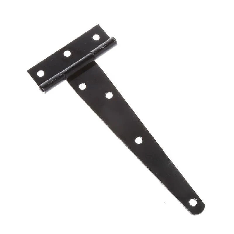 Schwarze Farbe T-Form Dreieck Scharnier Schrank Schuppen Holz Tür Tor Scharniere Hardware