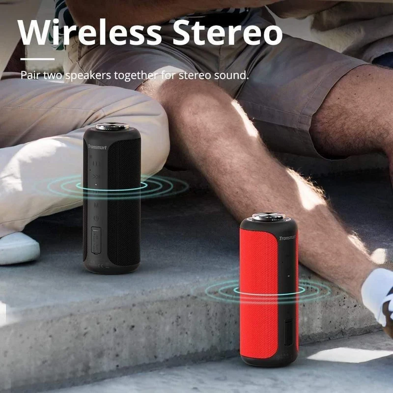 Tronsmart T6 Plus (Upgraded Edition) Bluetooth 5.0-Lautsprecher 40 W tragbarer TWS-Lautsprecher IPX6-Säule mit NFC, TF-Karte, USB-Flash-Laufwerk