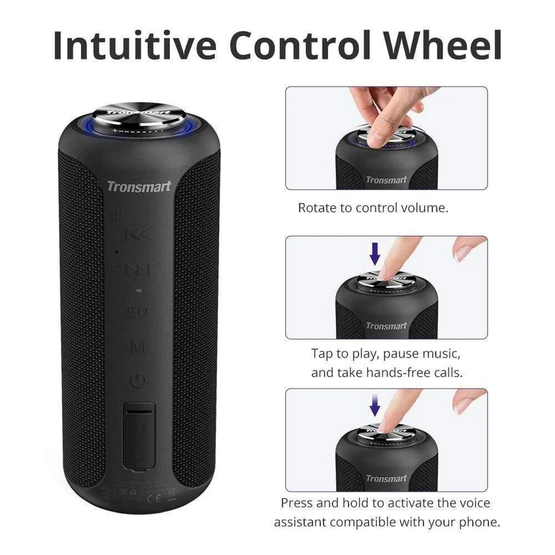 Tronsmart T6 Plus (Upgraded Edition) Bluetooth 5.0-Lautsprecher 40 W tragbarer TWS-Lautsprecher IPX6-Säule mit NFC, TF-Karte, USB-Flash-Laufwerk