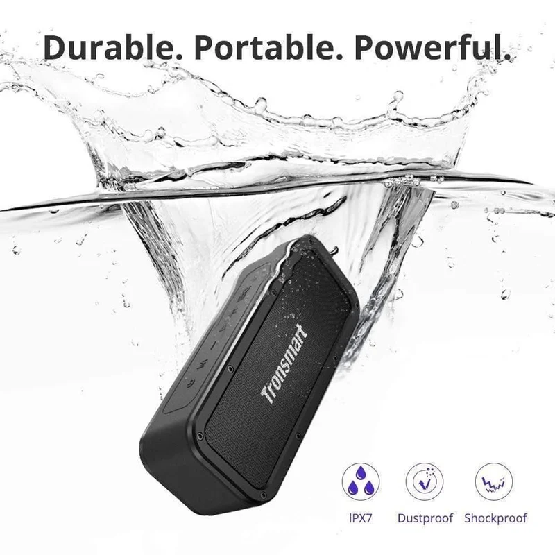 Tronsmart Force Bluetooth-Lautsprecher Bluetooth 5.0 Tragbarer Lautsprecher IPX7 Wasserdichte 40-W-Lautsprecher 15-Stunden-Spielzeit mit Sprachassistent