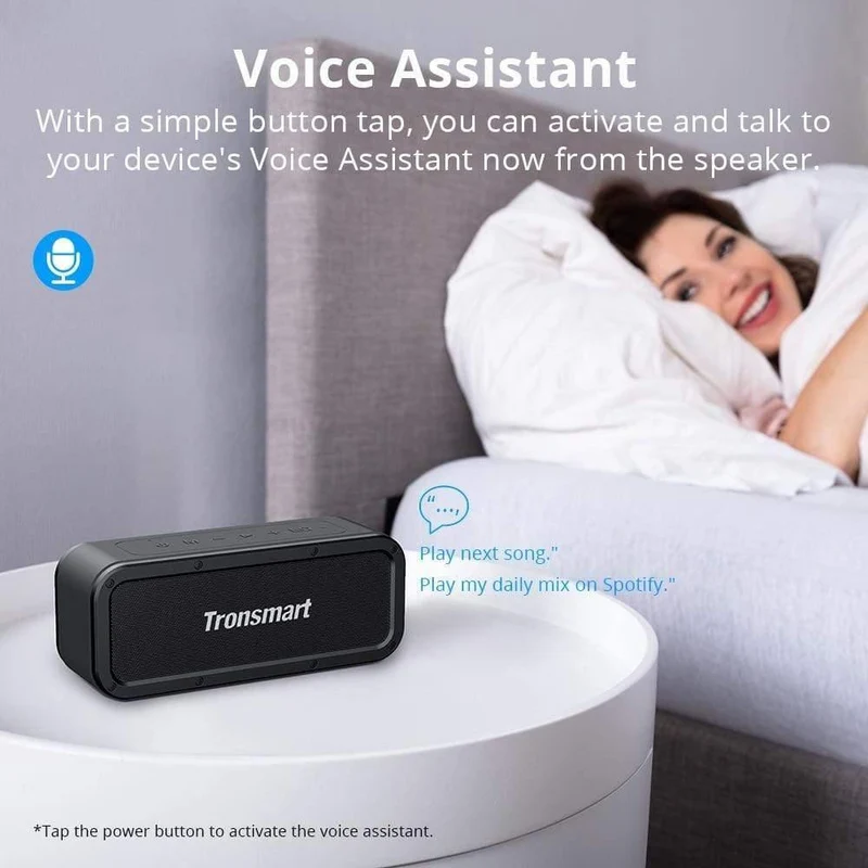 Tronsmart Force Bluetooth-Lautsprecher Bluetooth 5.0 Tragbarer Lautsprecher IPX7 Wasserdichte 40-W-Lautsprecher 15-Stunden-Spielzeit mit Sprachassistent