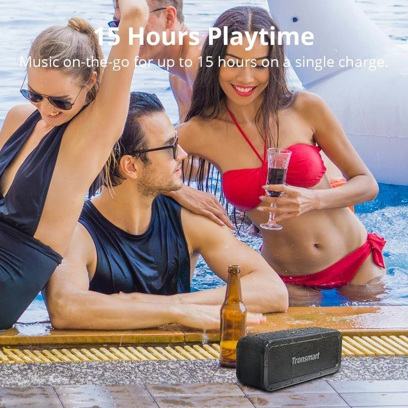 Tronsmart Force Bluetooth-Lautsprecher Bluetooth 5.0 Tragbarer Lautsprecher IPX7 Wasserdichte 40-W-Lautsprecher 15-Stunden-Spielzeit mit Sprachassistent