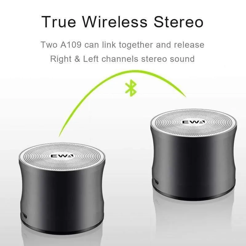 EWA A109Pro True Wireless Stereo TWS Tragbare Bluetooth-Lautsprecher 5-W-Treiber Verbessertes Bass High Definition Sound Portable Design