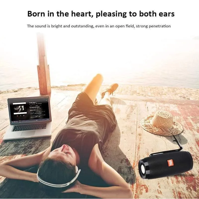 Tragbare Lautsprecher Bluetooth-Säule Drahtloser Bluetooth-Lautsprecher Leistungsstarker High-BoomBox-Außenbass-HIFI-TF-FM-Radio mit LED-Licht