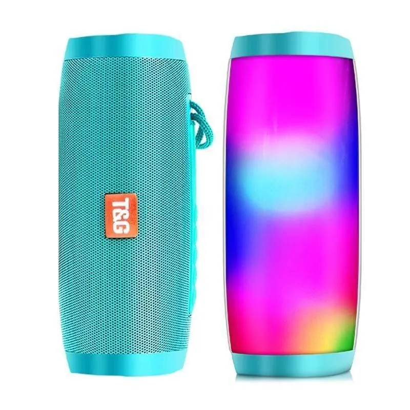 Tragbare Lautsprecher Bluetooth-Säule Drahtloser Bluetooth-Lautsprecher Leistungsstarker High-BoomBox-Außenbass-HIFI-TF-FM-Radio mit LED-Licht