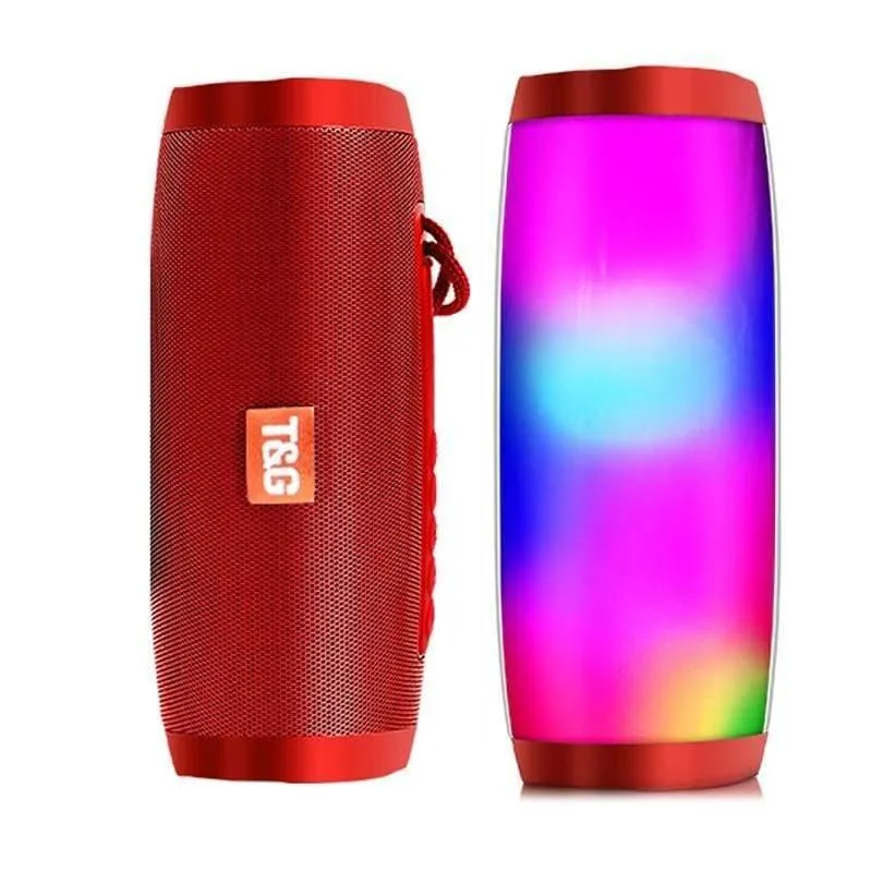 Tragbare Lautsprecher Bluetooth-Säule Drahtloser Bluetooth-Lautsprecher Leistungsstarker High-BoomBox-Außenbass-HIFI-TF-FM-Radio mit LED-Licht