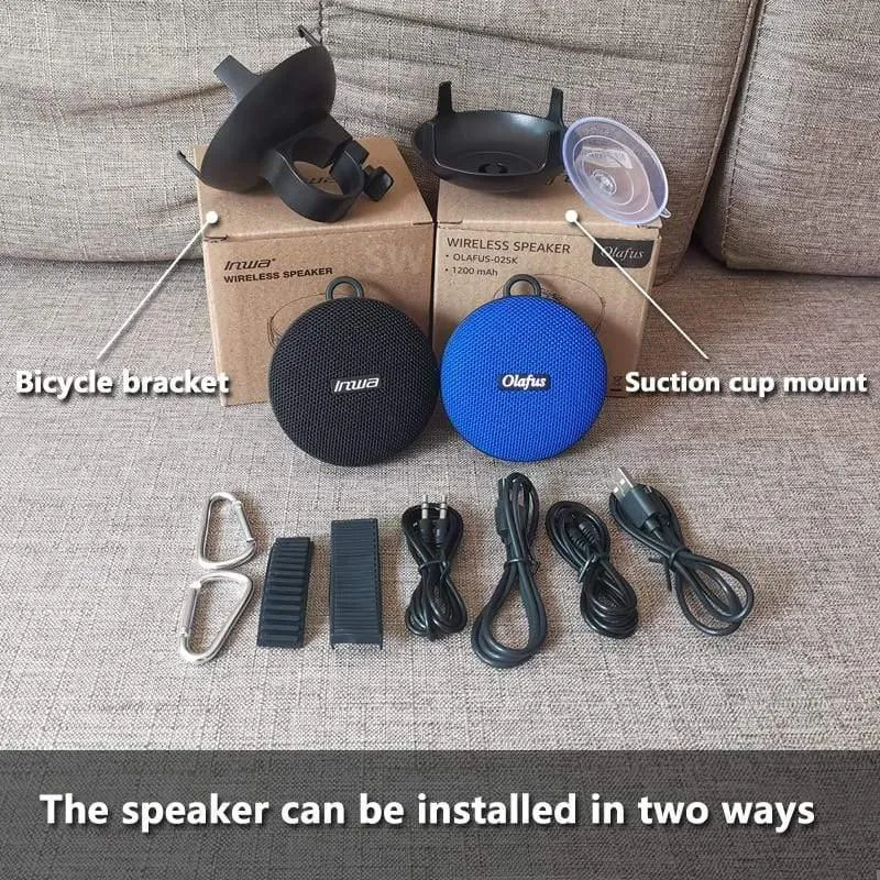 Tragbarer Bluetooth-Lautsprecher für Fahrräder, Fahrradsäule, wasserdichter Duschlautsprecher, Akustik, Sound, Boombox, Soundbar, Woofer, Freisprecheinrichtung