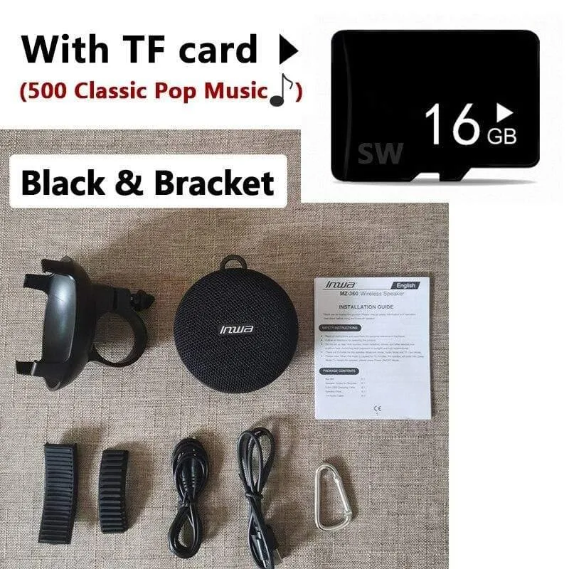 Tragbarer Bluetooth-Lautsprecher für Fahrräder, Fahrradsäule, wasserdichter Duschlautsprecher, Akustik, Sound, Boombox, Soundbar, Woofer, Freisprecheinrichtung