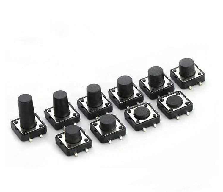 20PCS PCB Tactile Tact Druckknopfschalter SMD 4-poliger Mikroschalter 12 * 12 * 4.3 / 5/6/7/8/9/10/11/12 MM 12x12x4.3 MM 12x12x5MM 12x12x6MM