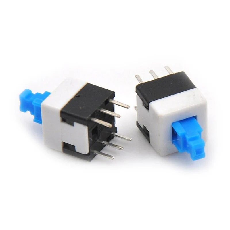 10 Teile/los Hohe Qualität Elektronische 8*8mm 6Pin Push-Tactile Power Micro Schalter Self Lock On/Off-taste Rast Schalter