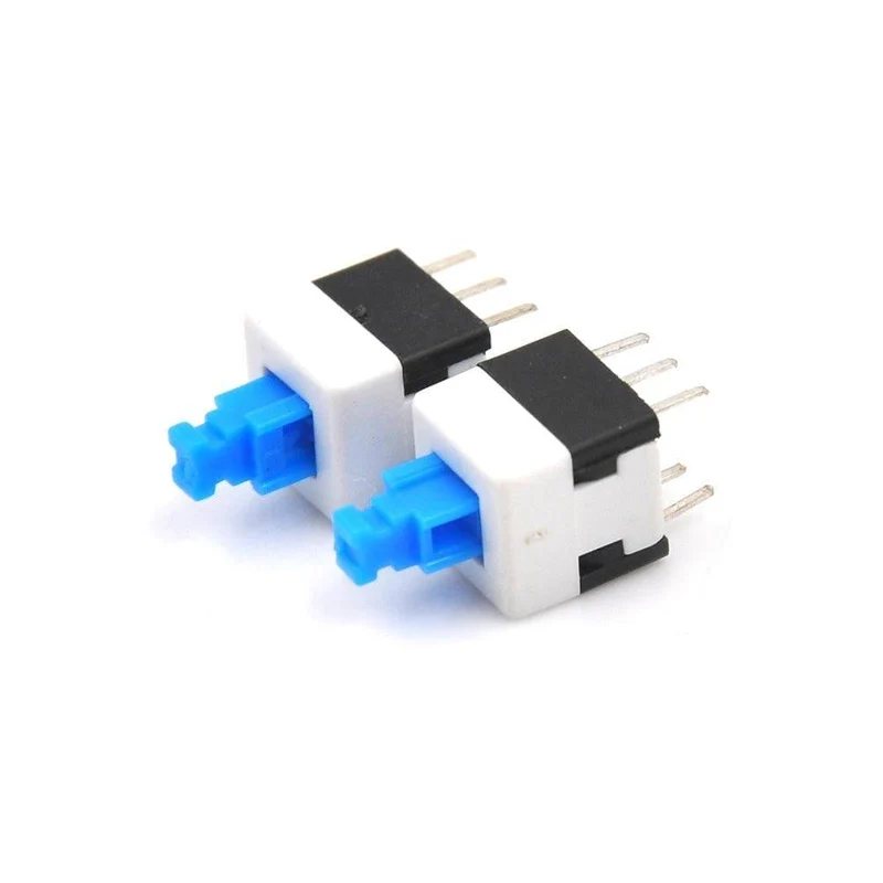 10 Teile/los Hohe Qualität Elektronische 8*8mm 6Pin Push-Tactile Power Micro Schalter Self Lock On/Off-taste Rast Schalter