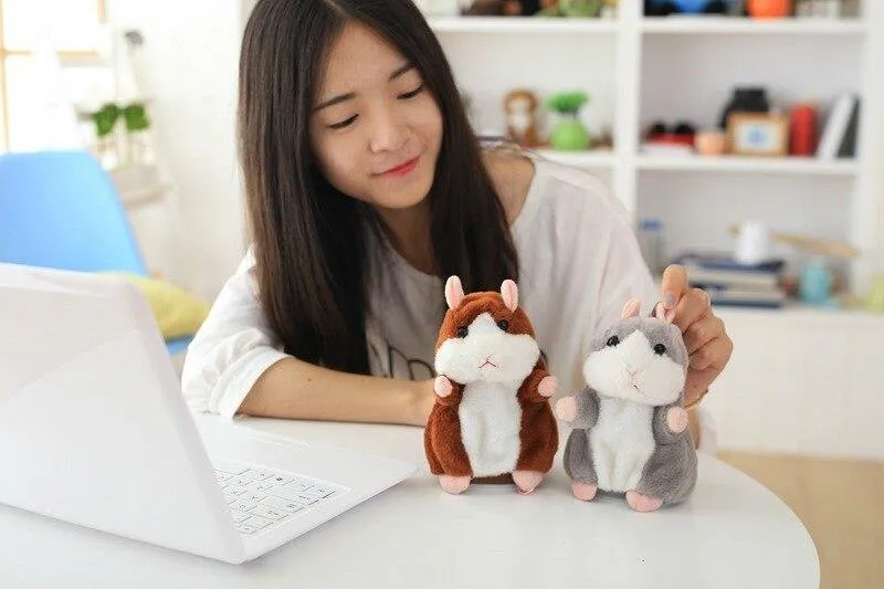 Dropshipping Förderung 15cm Schöne Reden Hamster Sprechen Sprechen Sound Aufzeichnen Wiederholen Gefüllte Plüsch Tier Kawaii Hamster Spielzeug