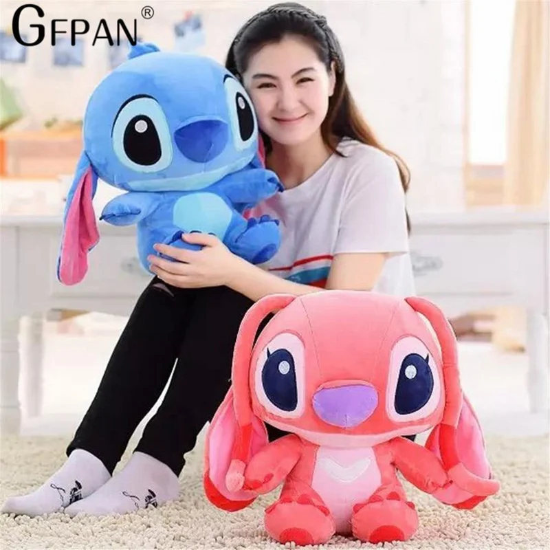 80cm; 45 / 20cm Berühmtes Kinderspielzeug Kawaii Stich Plüschpuppenspielzeug Anime Lilo und Stich Niedliches Stichspielzeug für Kinder Kindergeburtstagsgeschenk