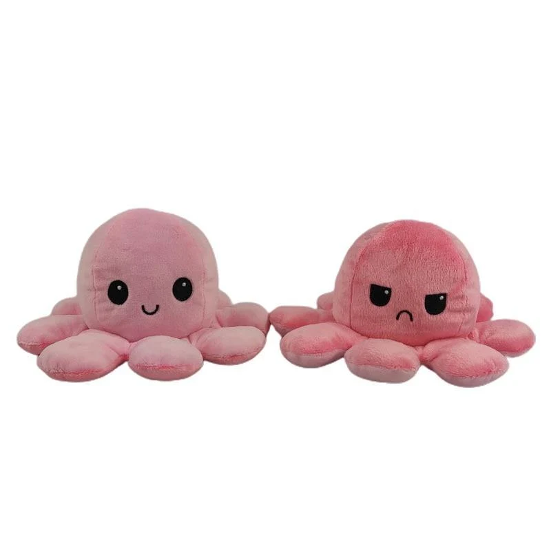 1Pcs 8 Farben Süße weiche Plüschpuppe Octopus Doll Doppelseitige Flip Octopus Plüschtierpuppe Marine Life Toys Babyspielzeug Dropshipping