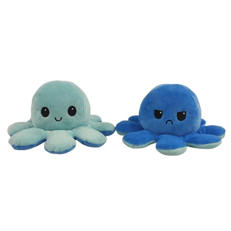 1Pcs 8 Farben Süße weiche Plüschpuppe Octopus Doll Doppelseitige Flip Octopus Plüschtierpuppe Marine Life Toys Babyspielzeug Dropshipping
