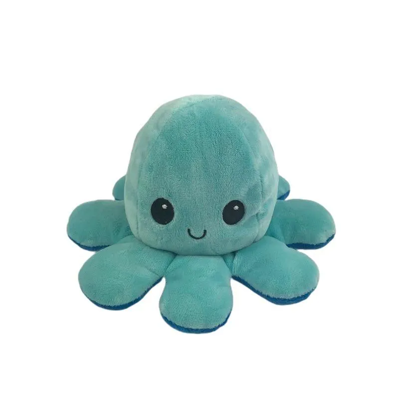 1Pcs 8 Farben Süße weiche Plüschpuppe Octopus Doll Doppelseitige Flip Octopus Plüschtierpuppe Marine Life Toys Babyspielzeug Dropshipping