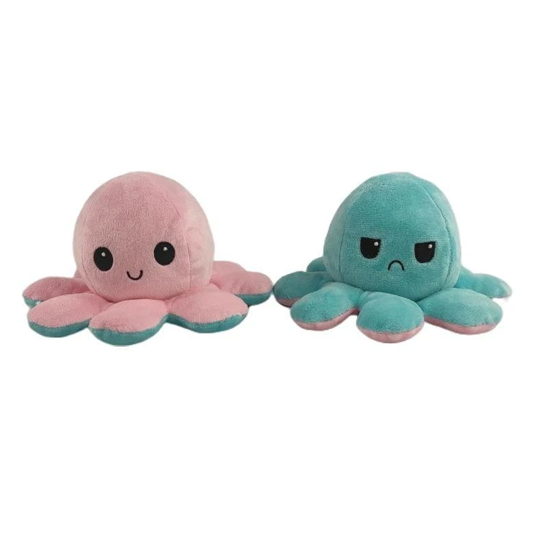 1Pcs 8 Farben Süße weiche Plüschpuppe Octopus Doll Doppelseitige Flip Octopus Plüschtierpuppe Marine Life Toys Babyspielzeug Dropshipping