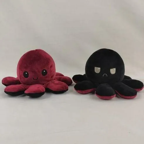 1Pcs 8 Farben Süße weiche Plüschpuppe Octopus Doll Doppelseitige Flip Octopus Plüschtierpuppe Marine Life Toys Babyspielzeug Dropshipping