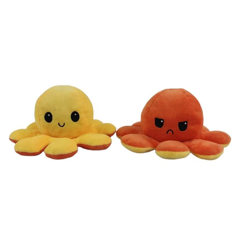 1Pcs 8 Farben Süße weiche Plüschpuppe Octopus Doll Doppelseitige Flip Octopus Plüschtierpuppe Marine Life Toys Babyspielzeug Dropshipping