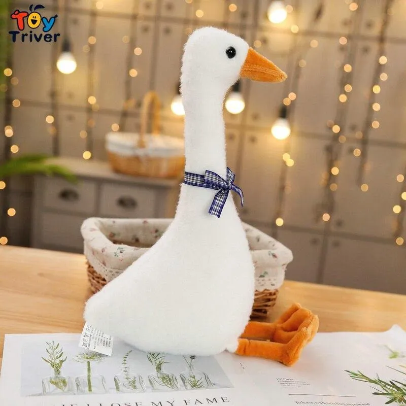 Lustige weiße Gans Plüschtier Triver Gefüllte Puppe Schlafkissen Kissen Baby Kinder Kinder Jungen Mädchen Spielzeug Geschenk Zimmer Sofa Dekor