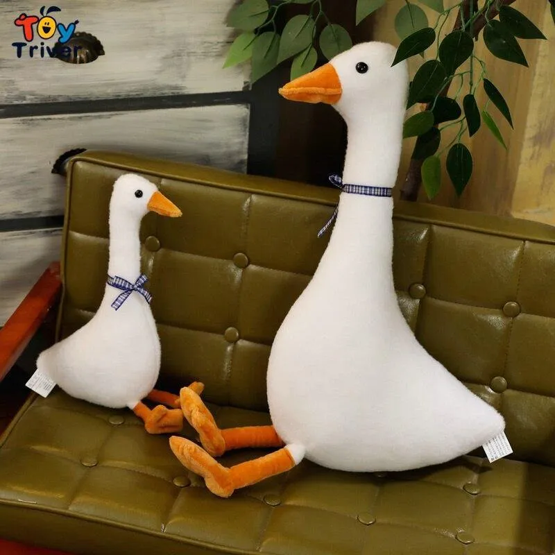 Lustige weiße Gans Plüschtier Triver Gefüllte Puppe Schlafkissen Kissen Baby Kinder Kinder Jungen Mädchen Spielzeug Geschenk Zimmer Sofa Dekor