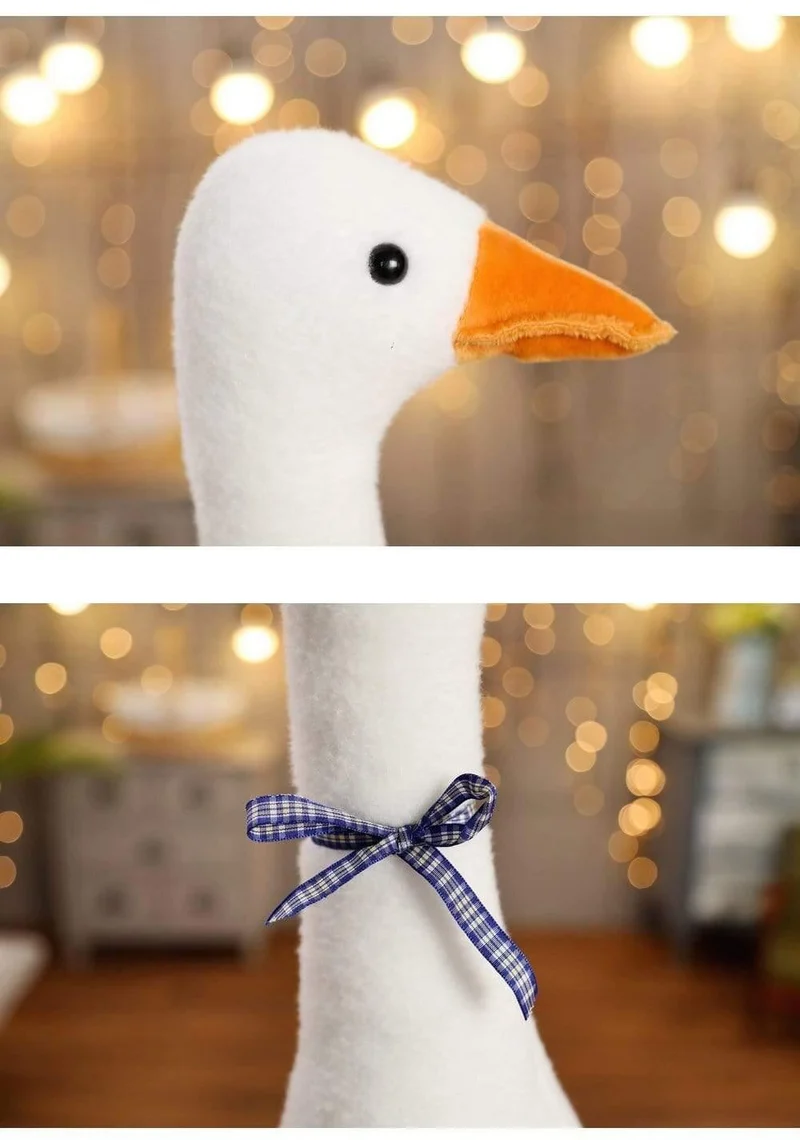 Lustige weiße Gans Plüschtier Triver Gefüllte Puppe Schlafkissen Kissen Baby Kinder Kinder Jungen Mädchen Spielzeug Geschenk Zimmer Sofa Dekor