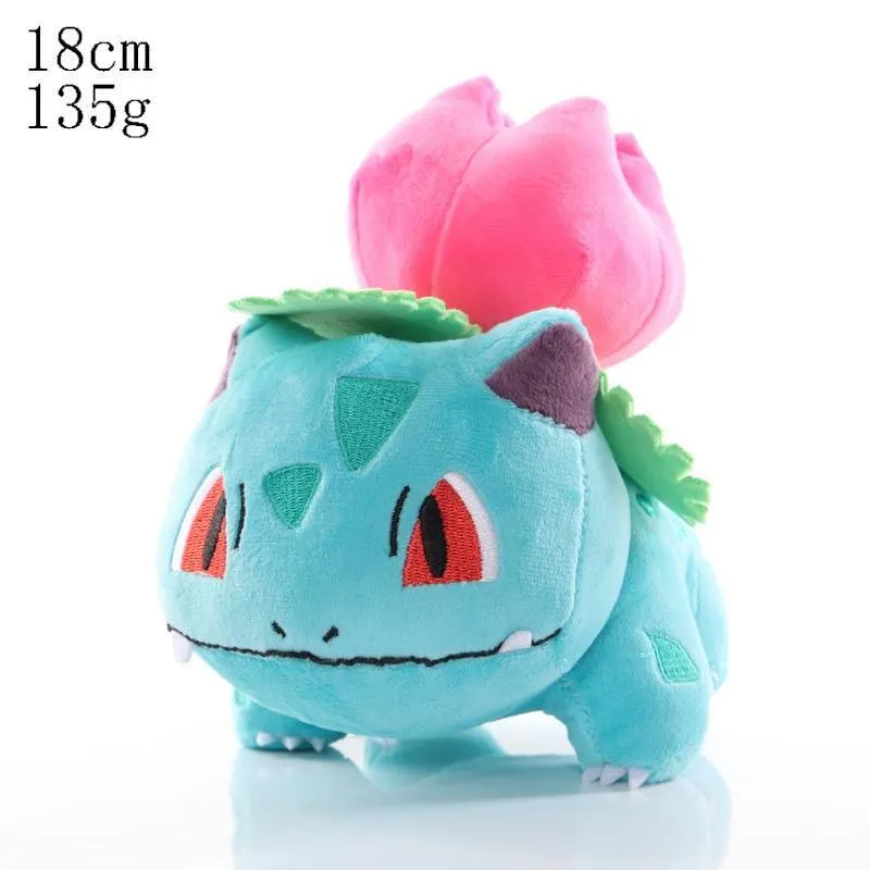 Charmander Squirtle Bulbasaur Pikachu Plüschtiere Eevee Snorlax Gengar Jigglypuff Gefüllte Puppe Geschenke für Kinder Cartoon Spielzeug