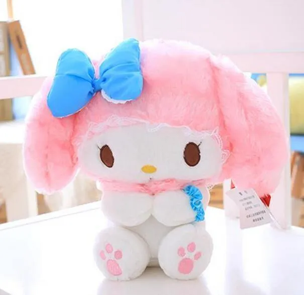 Candice Guo! super süßes Plüschtier Cartoon Bowknot Melodie rosa meine Melodie Puppe Kinder Mädchen Liebhaber Geburtstag Weihnachtsgeschenk 1pc