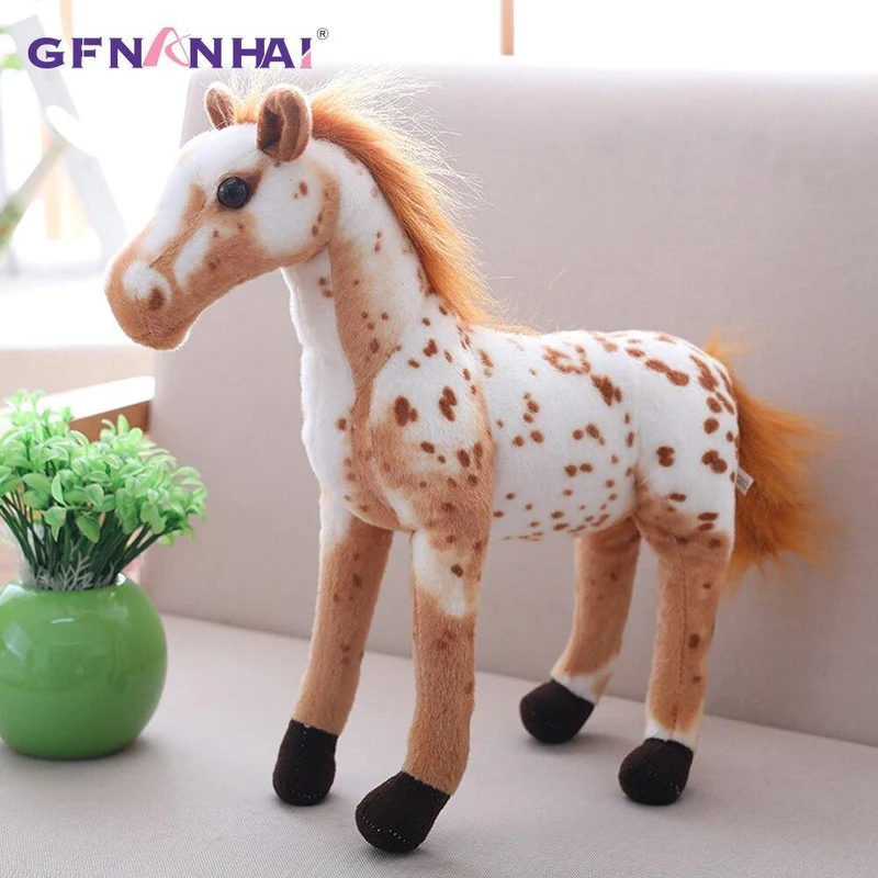 1PC 30-60CM Simulation Pferd Plüsch Spielzeug Nette Stofftier Echt Wie Zebra Puppe Weiche Spielzeug Kinder geburtstag Geschenk Hause Dekoration