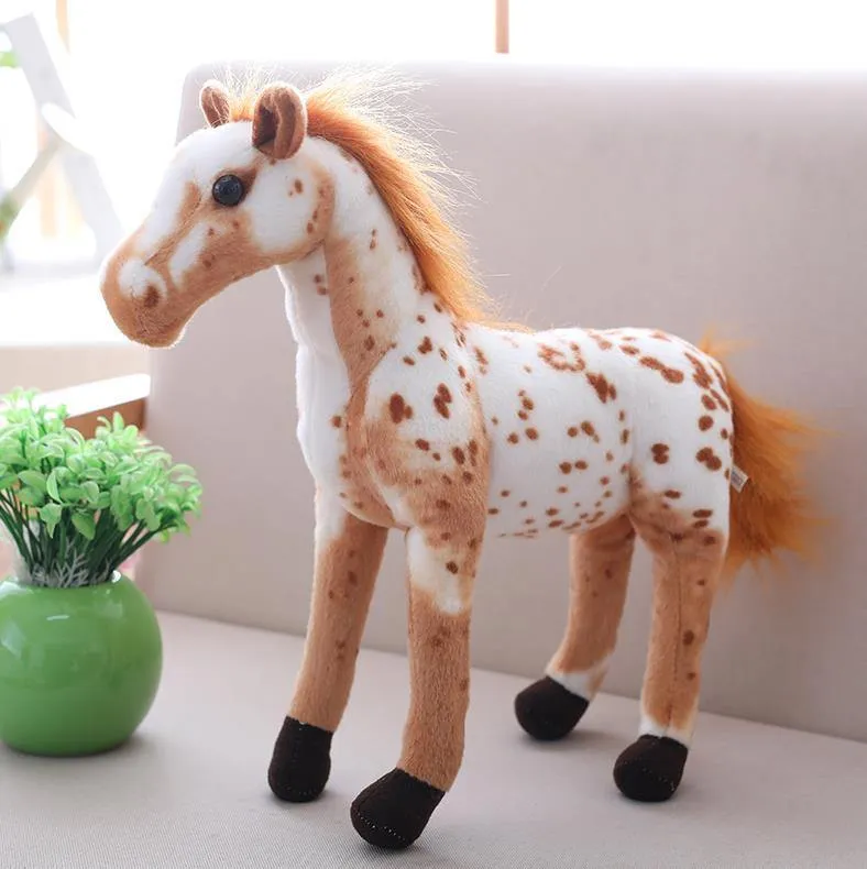 1PC 30-60CM Simulation Pferd Plüsch Spielzeug Nette Stofftier Echt Wie Zebra Puppe Weiche Spielzeug Kinder geburtstag Geschenk Hause Dekoration