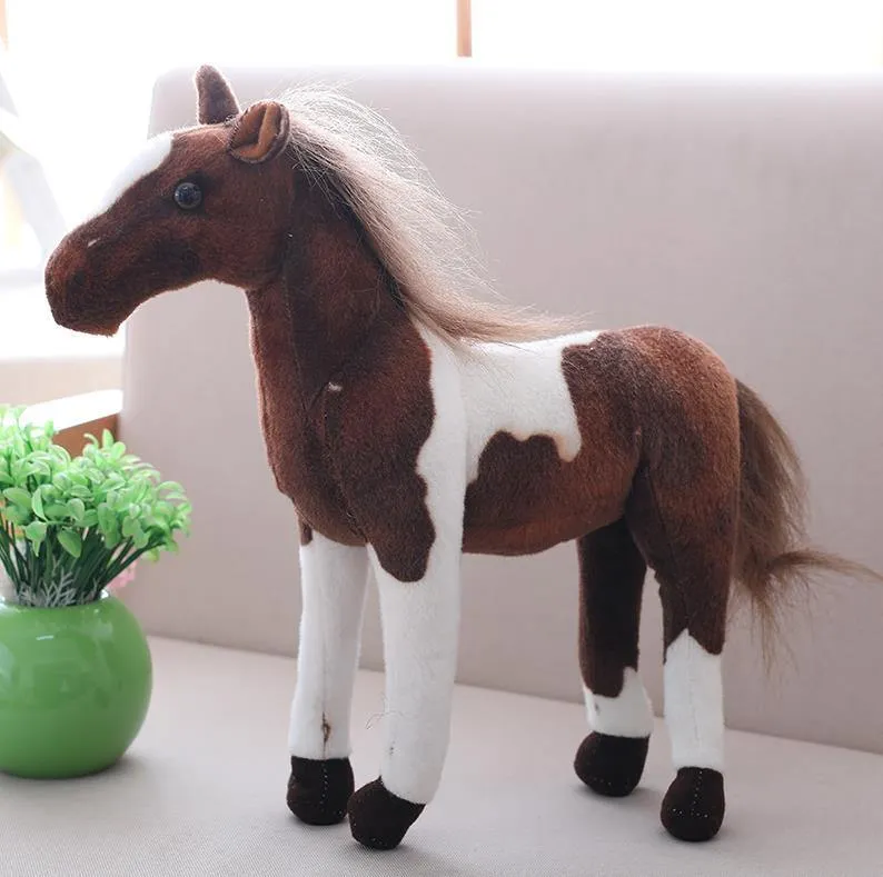 1PC 30-60CM Simulation Pferd Plüsch Spielzeug Nette Stofftier Echt Wie Zebra Puppe Weiche Spielzeug Kinder geburtstag Geschenk Hause Dekoration