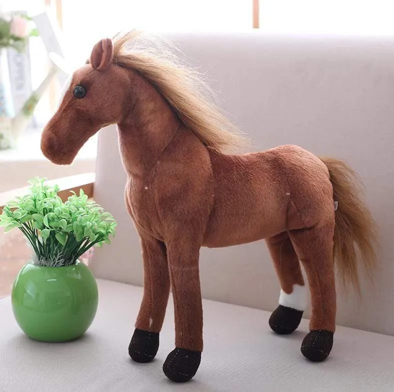 1PC 30-60CM Simulation Pferd Plüsch Spielzeug Nette Stofftier Echt Wie Zebra Puppe Weiche Spielzeug Kinder geburtstag Geschenk Hause Dekoration