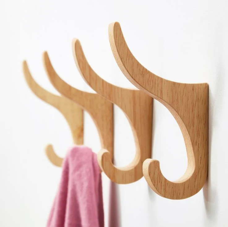 Nordic Style Davids Deer Massivgummi Holz Kleiderhaken Schlüsselhalter Schrankgriff Türgriffe Eingangsbereich Holzhaken