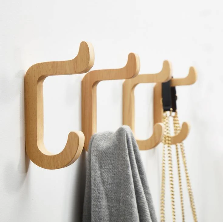 Nordic Style Davids Deer Massivgummi Holz Kleiderhaken Schlüsselhalter Schrankgriff Türgriffe Eingangsbereich Holzhaken