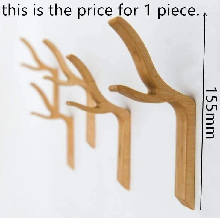 Nordic Style Davids Deer Massivgummi Holz Kleiderhaken Schlüsselhalter Schrankgriff Türgriffe Eingangsbereich Holzhaken