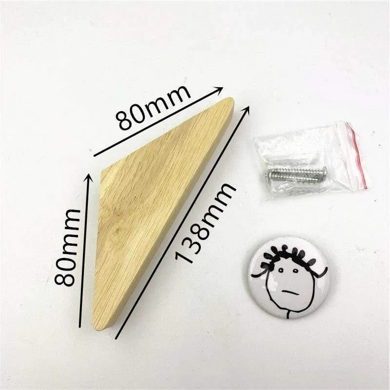 Nordic Style Davids Deer Massivgummi Holz Kleiderhaken Schlüsselhalter Schrankgriff Türgriffe Eingangsbereich Holzhaken