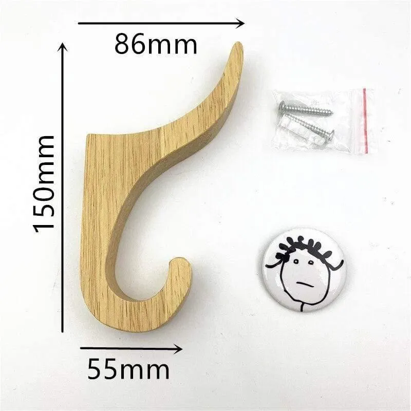 Nordic Style Davids Deer Massivgummi Holz Kleiderhaken Schlüsselhalter Schrankgriff Türgriffe Eingangsbereich Holzhaken