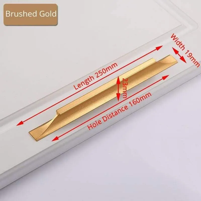 Amerikanischer Stil Schwarze Schrankgriffe Gold Massive Aluminiumlegierung Küchenschrank Zieht Schubladenknöpfe Möbelgriff Hardware