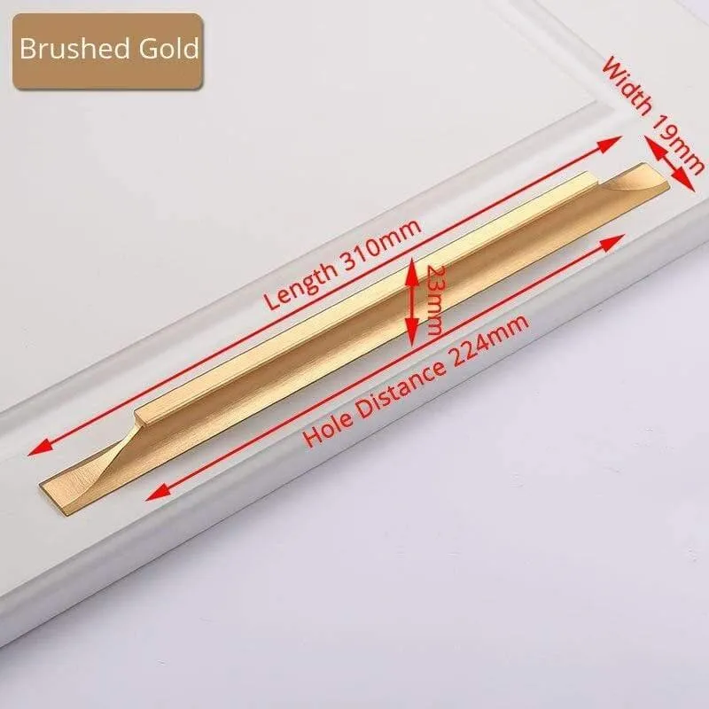 Amerikanischer Stil Schwarze Schrankgriffe Gold Massive Aluminiumlegierung Küchenschrank Zieht Schubladenknöpfe Möbelgriff Hardware