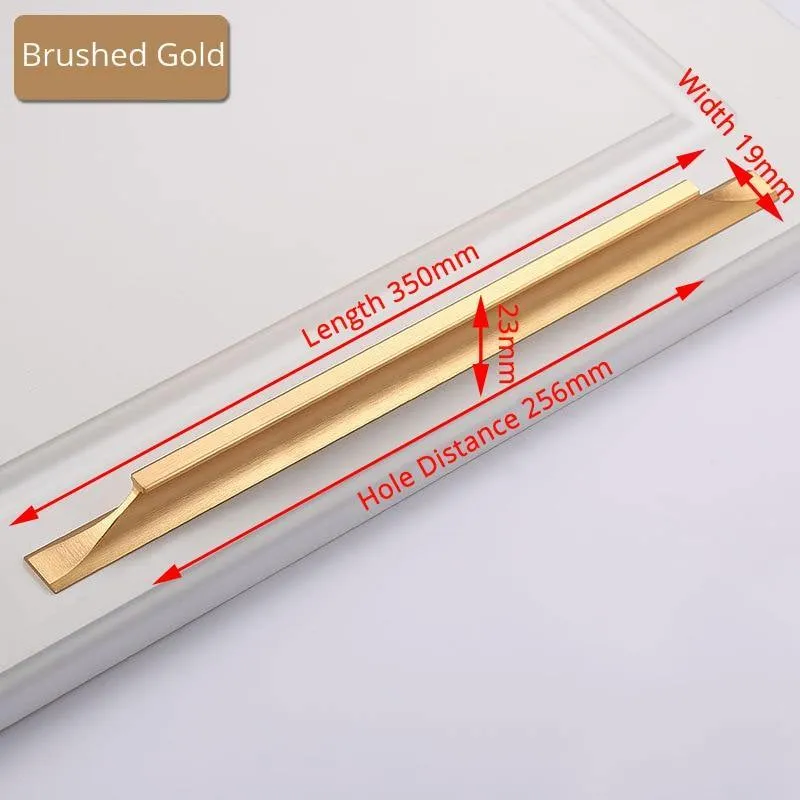 Amerikanischer Stil Schwarze Schrankgriffe Gold Massive Aluminiumlegierung Küchenschrank Zieht Schubladenknöpfe Möbelgriff Hardware