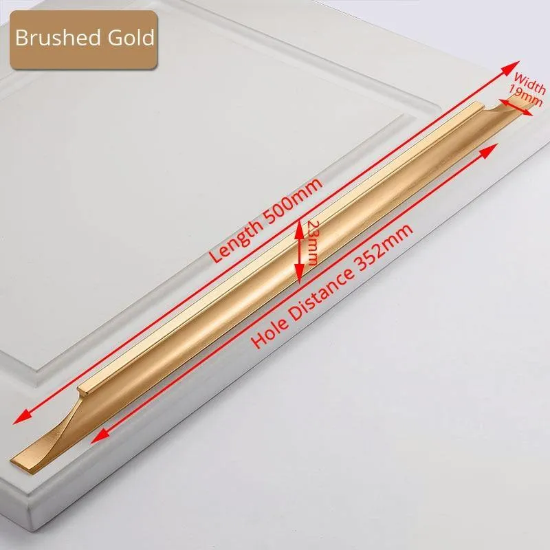 Amerikanischer Stil Schwarze Schrankgriffe Gold Massive Aluminiumlegierung Küchenschrank Zieht Schubladenknöpfe Möbelgriff Hardware