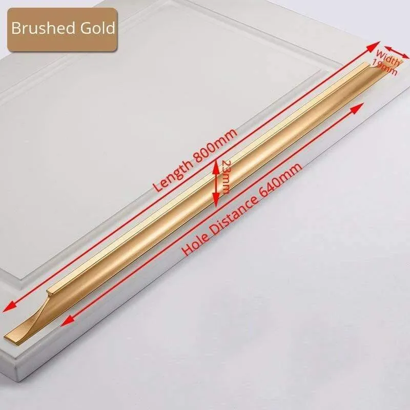 Amerikanischer Stil Schwarze Schrankgriffe Gold Massive Aluminiumlegierung Küchenschrank Zieht Schubladenknöpfe Möbelgriff Hardware