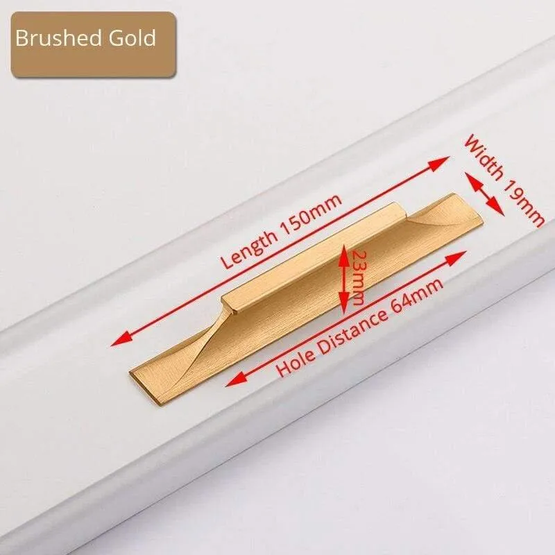 Amerikanischer Stil Schwarze Schrankgriffe Gold Massive Aluminiumlegierung Küchenschrank Zieht Schubladenknöpfe Möbelgriff Hardware
