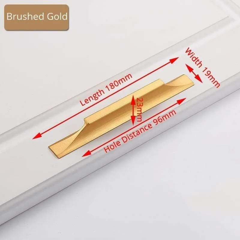 Amerikanischer Stil Schwarze Schrankgriffe Gold Massive Aluminiumlegierung Küchenschrank Zieht Schubladenknöpfe Möbelgriff Hardware