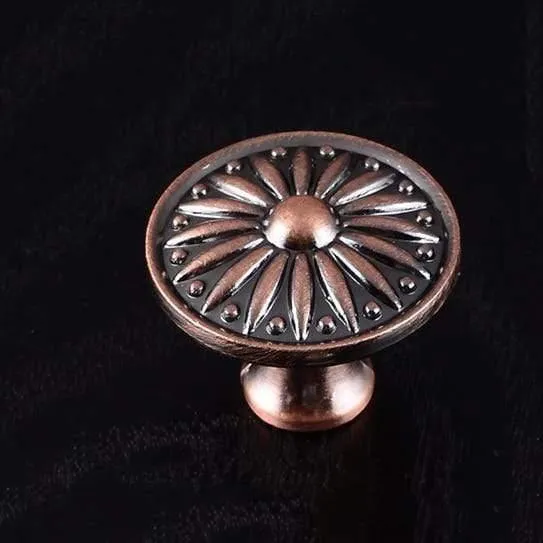 Retro Rot Bronze Küchenschrank Knöpfe Schranktür Zink Legierung Griffe Vintage Garderobe Möbel Griff Schublade zieht