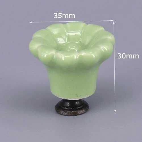 1x grüne Farbserie Keramikknöpfe Kommode Schubladenschrank Griffgriffe / CuteKitchen Schrankknopf Möbelbeschläge
