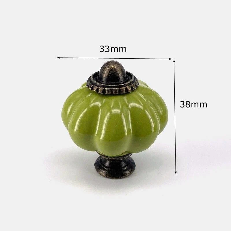 1x grüne Farbserie Keramikknöpfe Kommode Schubladenschrank Griffgriffe / CuteKitchen Schrankknopf Möbelbeschläge