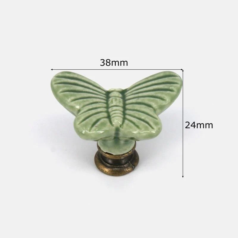 1x grüne Farbserie Keramikknöpfe Kommode Schubladenschrank Griffgriffe / CuteKitchen Schrankknopf Möbelbeschläge