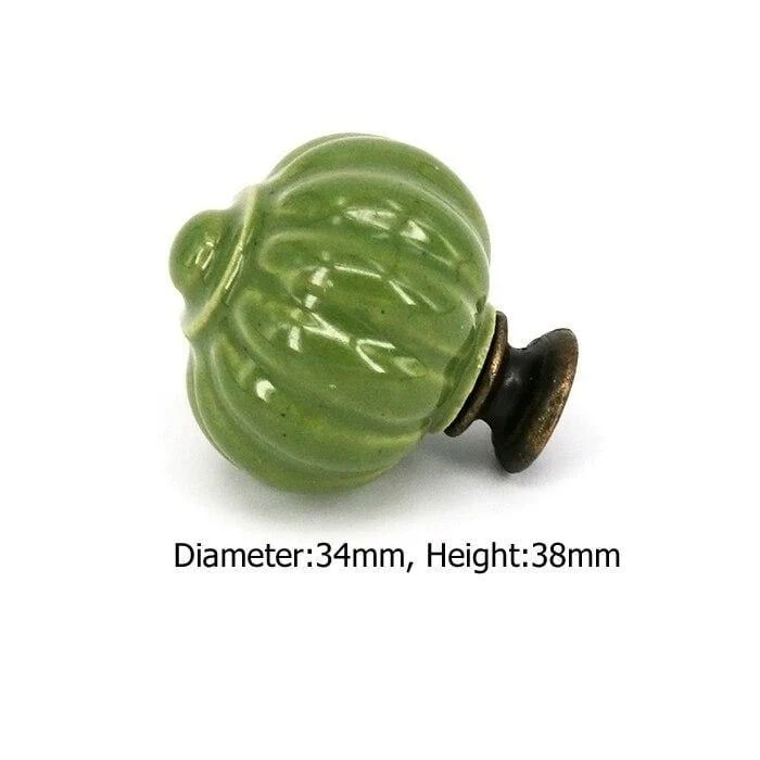 1x grüne Farbserie Keramikknöpfe Kommode Schubladenschrank Griffgriffe / CuteKitchen Schrankknopf Möbelbeschläge