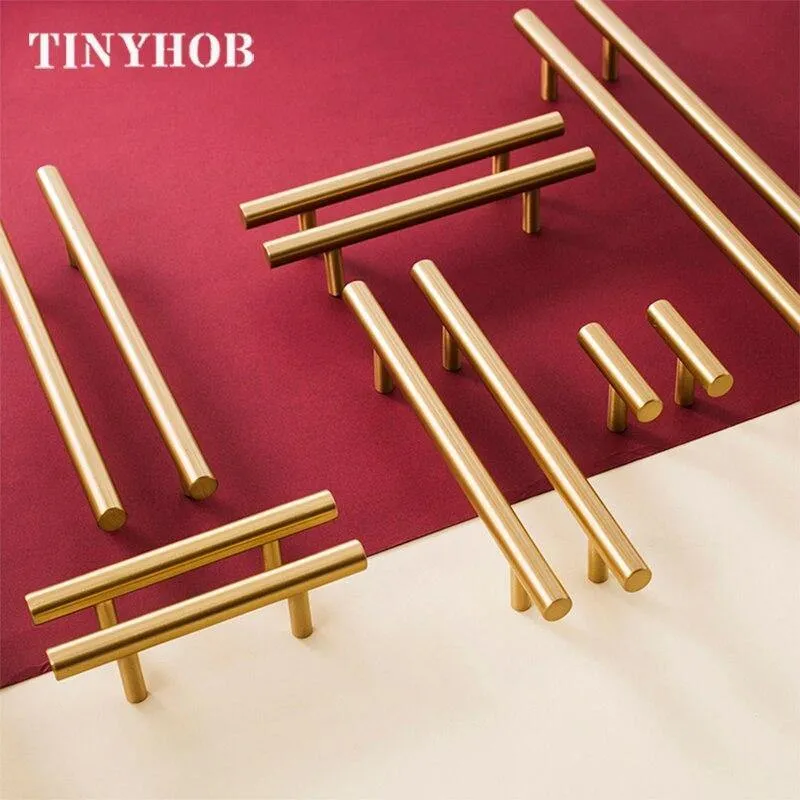Europäischer Stil/Gold Massiv Messing Schrank Lange Griffe Möbel Schubladengriffe Schublade T Bar Küchengriffe Möbelgriff Hardware